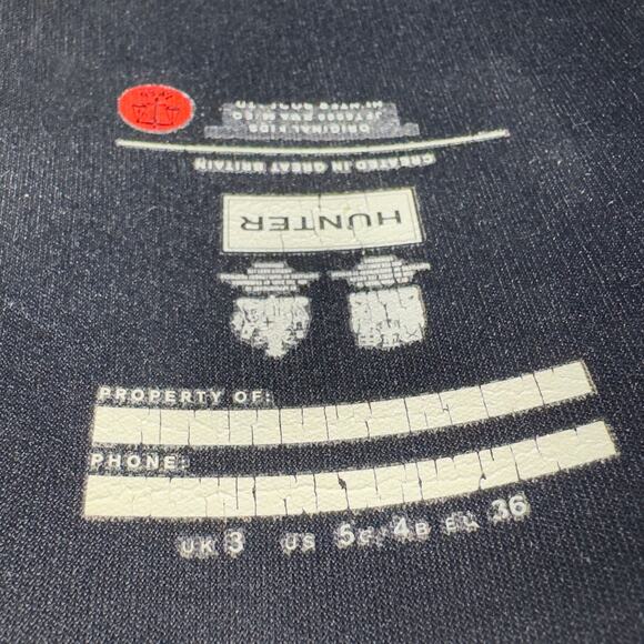 Hunter Original Tall Matte Black Rain Boots in women's size 5 - Picture 6 of 8